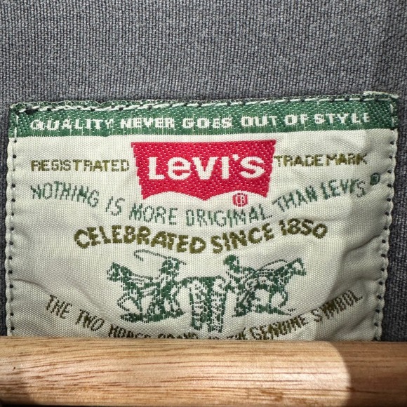 VTG Levi's Denim Shirt Jacket Mens XXL Black Cotton Jeans Long Sleeve 90s Y2K - Picture 5 of 8